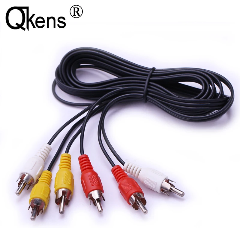 Аудиокабель с 3RCA на 3 RCA штекер адаптер конвертер видео AV провод Hi8 видеокамера DVD