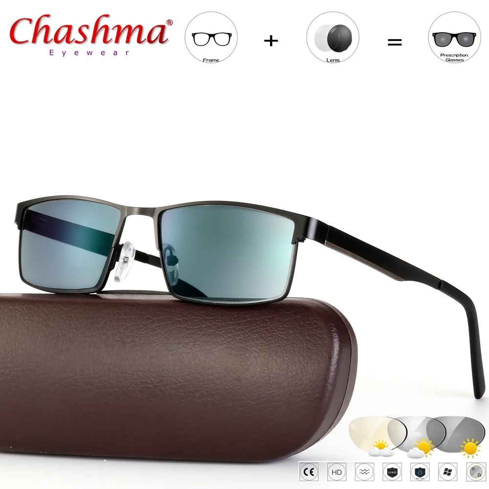 CHASHMA переходные солнцезащитные очки фотохромные очки для чтения для мужчин дальнозоркости пресбиопии с диоптриями наружные очки пресбиопии