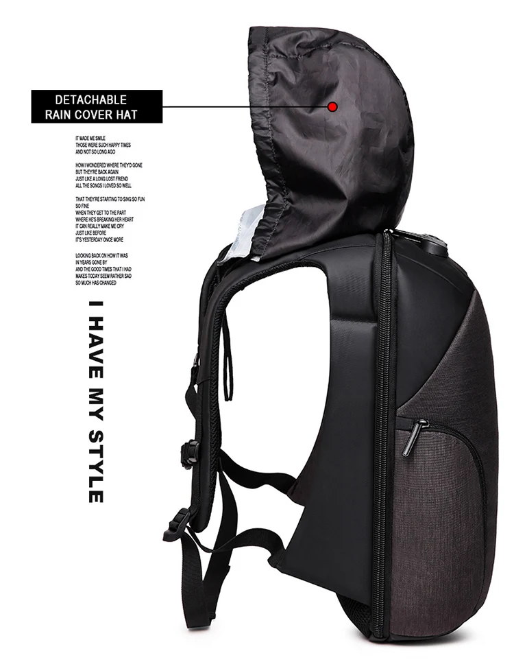 Рюкзак ozuko, водонепроницаемый, мужской, Mochila, внешний, USB, зарядка, 15,6 дюймов, рюкзак для ноутбука, школьный, Повседневный, школьный, анти-вор, рюкзак