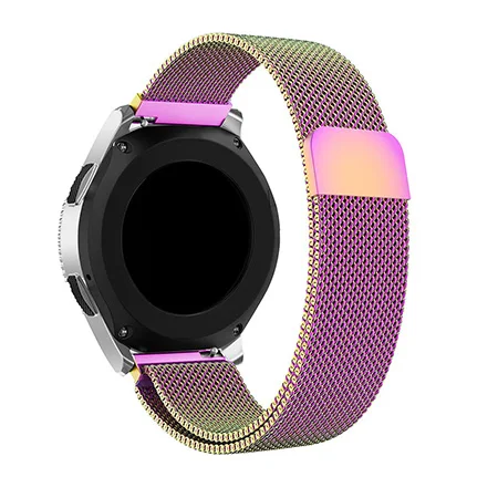 colorful Для samsung Galaxy Watch, 42 мм, 46 мм, ремешок для часов, Миланская петля, магнитная, нержавеющая сталь, умные часы, ремешок на запястье, Цветной ремень - Цвет: colorful
