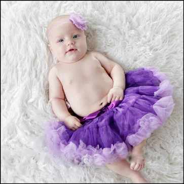 Пышная Двухслойная юбка пачка фиолетового цвета с лавандой для девочек