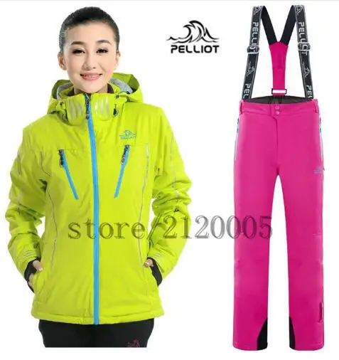 Сноуборд куртка для женщин известный бренд Pelliot горнолыжный костюм+ брюки высокое качество водонепроница - Цвет: color7