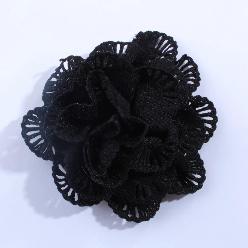 Black 10 шт., 10 см, шифоновые балетки с цветами для волос, заколки для волос, аксессуары для свадебной одежды, обуви, аксессуары, выберите цвет - Цвет: Black