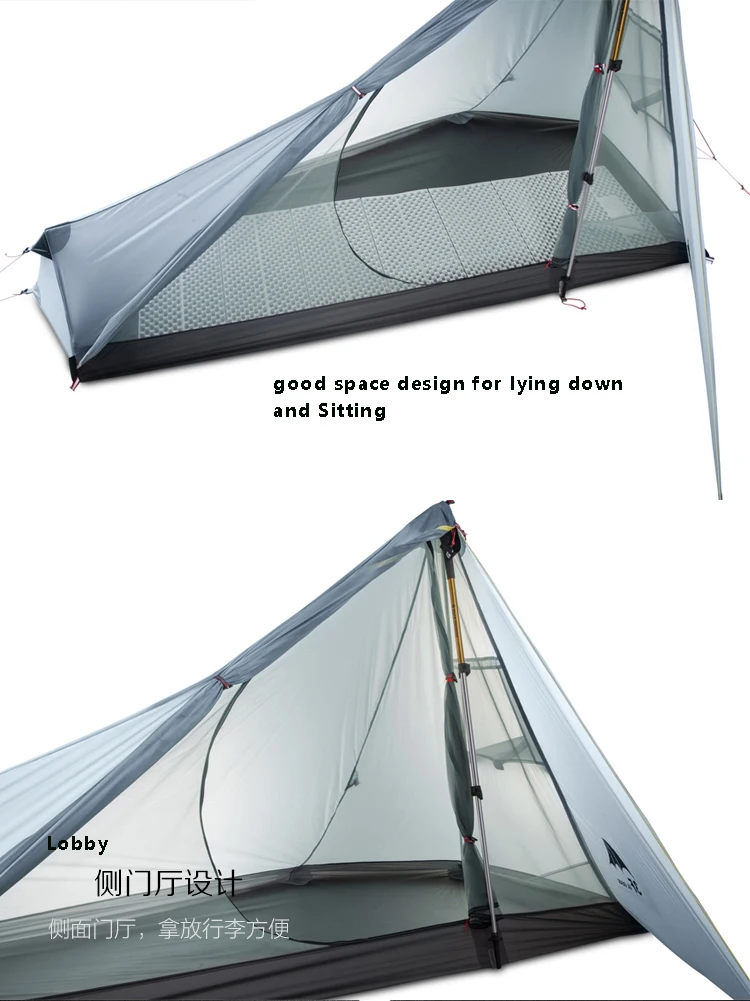 Новинка 3F UL GEAR 740g Oudoor Ультралегкая палатка для кемпинга 3 сезона 1 одноместная