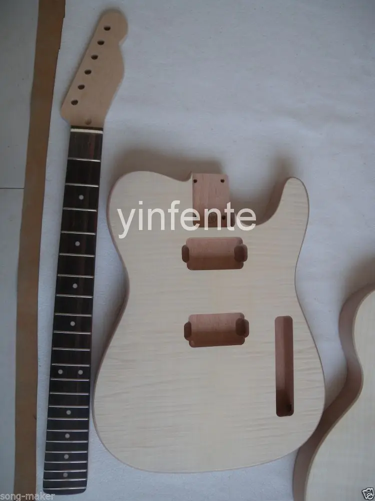 

tl New Unfinished electric guitar neck guitar Body Top one set