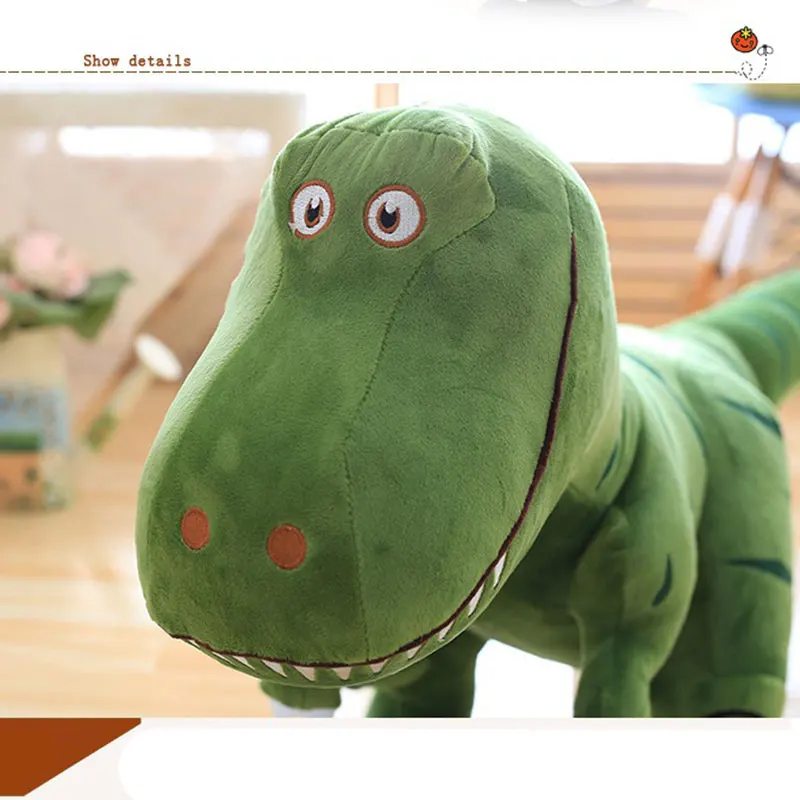 Плюшевые игрушки динозавры Мягкие и плюшевые животные 3 размера зеленые серые