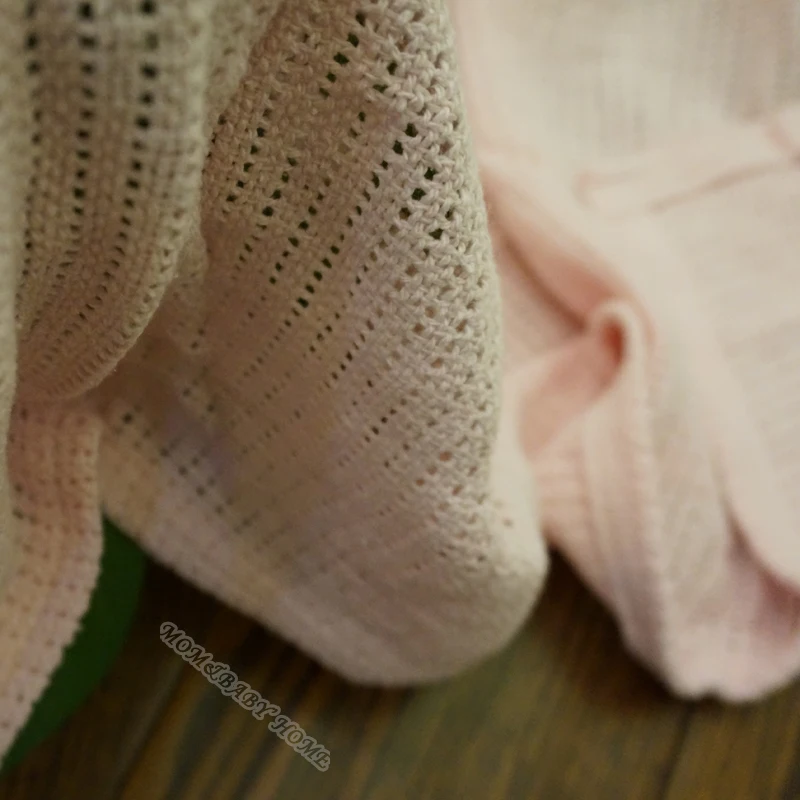 70x100cm New 100% Celluar Cotton Summer Thermal Receiving Baby Throw Nursery Blanket Newborn Knitted Swaddling Wrap Nap Blankets | Мать и