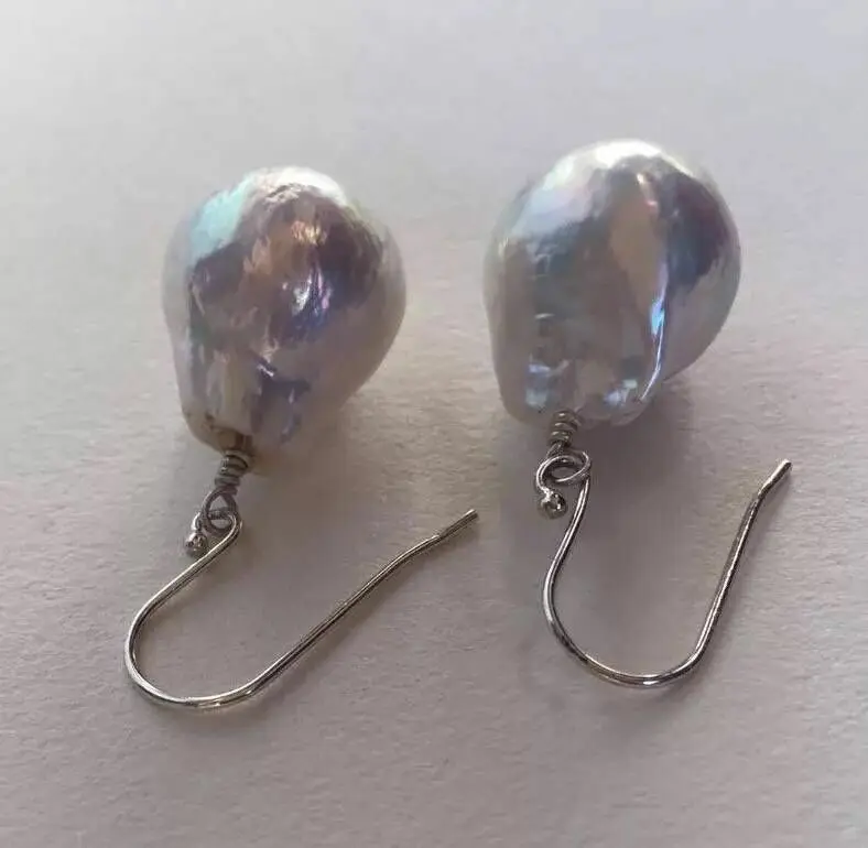 12-13mm south sea white pearl earring 925s