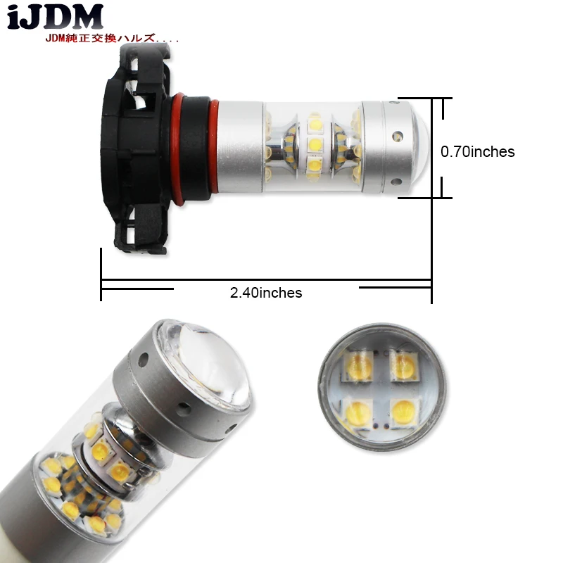 IJDM H16 светодиодный 28-SMD высокой мощности 5202 5201 2504 PSX24W лампы для дневных ходовых