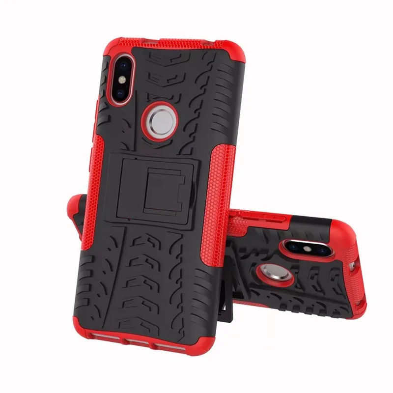 Красный Чехол Thouport для Xiaomi Redmi Note 7 6 Pro 7A, ударопрочный жесткий чехол из силикона+ поликарбоната, чехол для Redmi 6 Pro, гибридный чехол с подставкой - Цвет: Красный