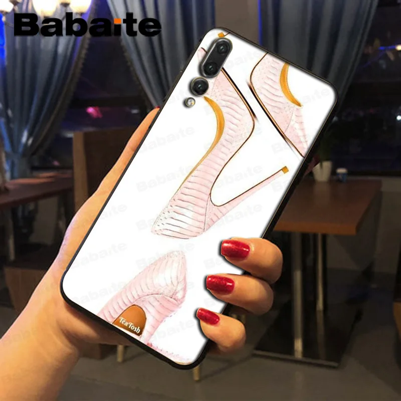 Babaite red high heel shoes girly Phone Accessories Case For huawei p20lite p9lite nova 3i honor 8x mate20 pro p20 funda | Мобильные