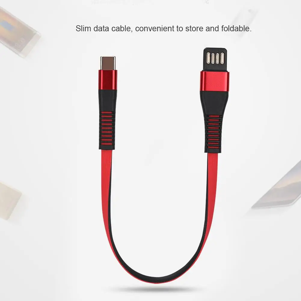 Мини usb кабель двухсторонний кабель для быстрой зарядки короткий type-C USB линия передачи данных Новинка