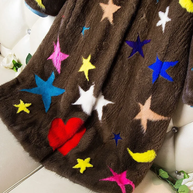 2021 брендовая роскошная женская куртка из натурального меха норки длинный стиль с