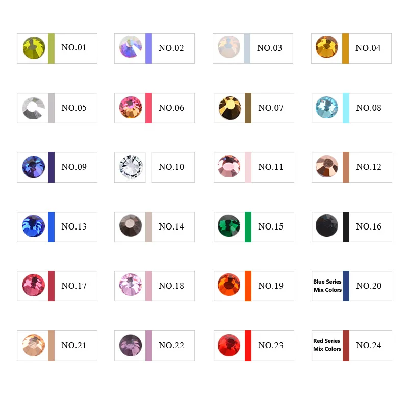 1 упаковка разноцветные Стразы для ногтей с кристаллами AB многоразмерные плоские