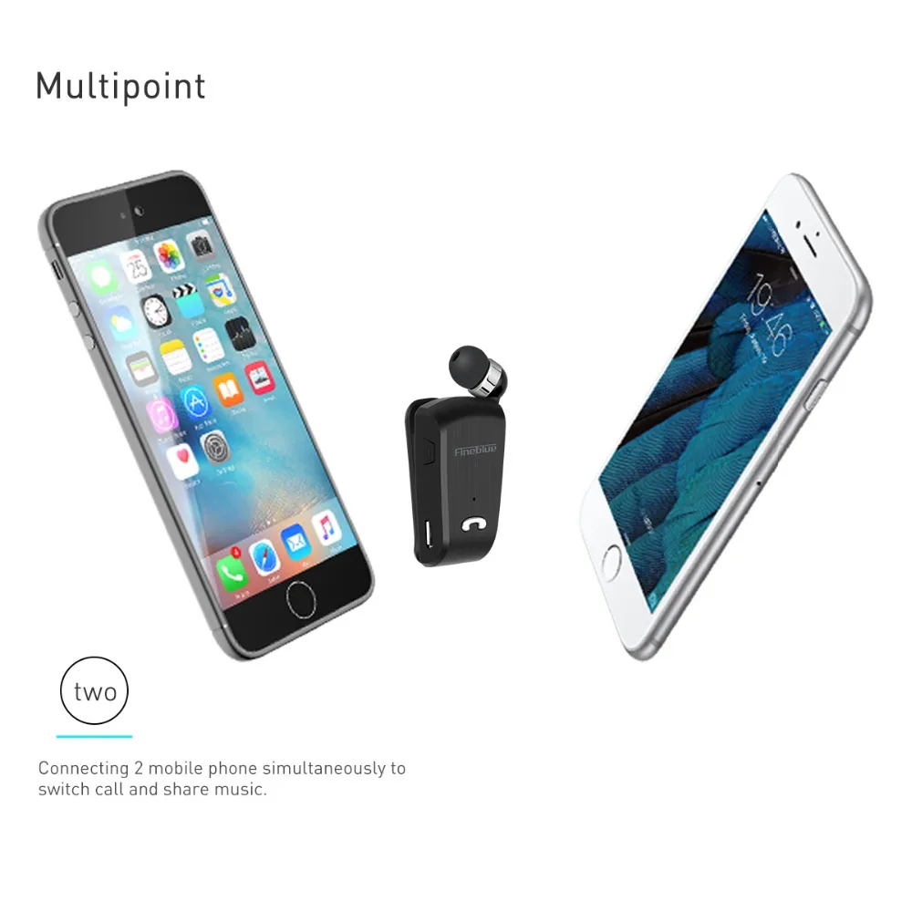 Fineblue L18 мини Беспроводной бизнес-гарнитура Bluetooth спортивные драйвер наушников CSR8615 Телескопический зажим на стерео наушники с микрофоном