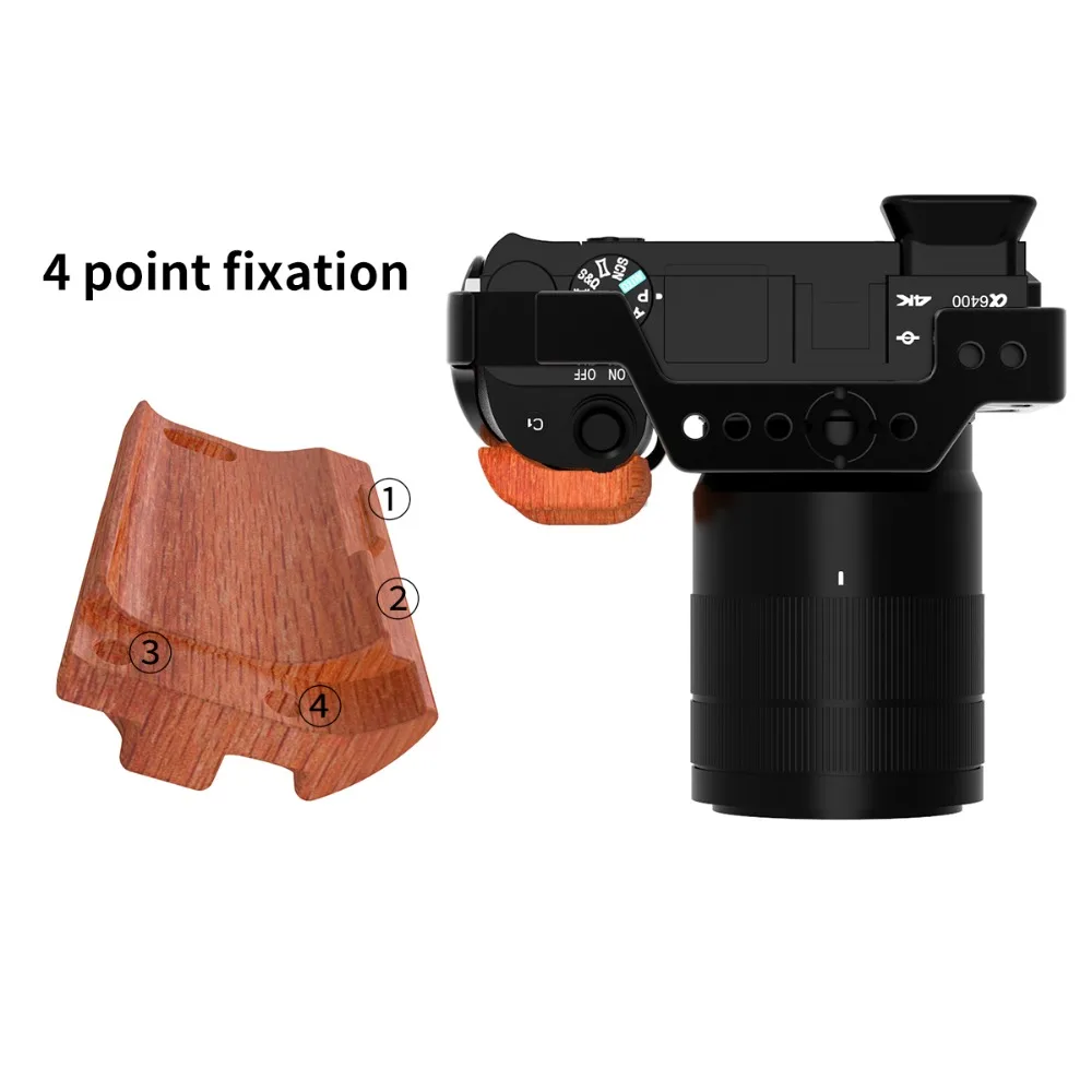 UURIG R009 деревянная рукоятка для sony A6400 A6300 металлическая клетка A6400 камера клетка стабилизатор аксессуары для зеркальных фотоаппаратов