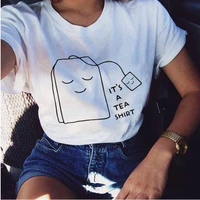 sugarbaby its a tea t shirt tea summer funny tumblr outfits hipster ladies t shirt high quality funny saying girls t shirt