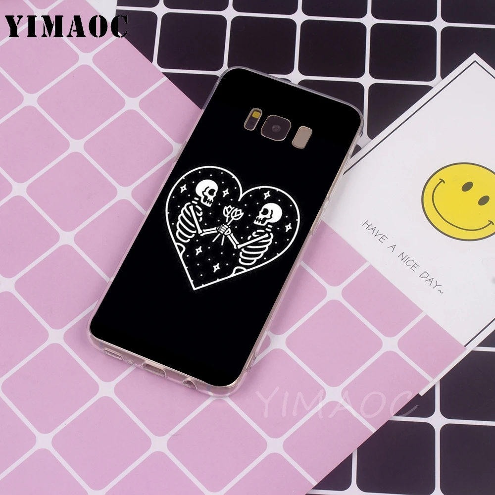 YIMAOC Skeletoff skeleton after life Soft Case for Galaxy j3 j5 j6 j7 A5 2017 A6 A9 2018 Note 8 9 S7 edge S8 S9 S10 Plus S10e |