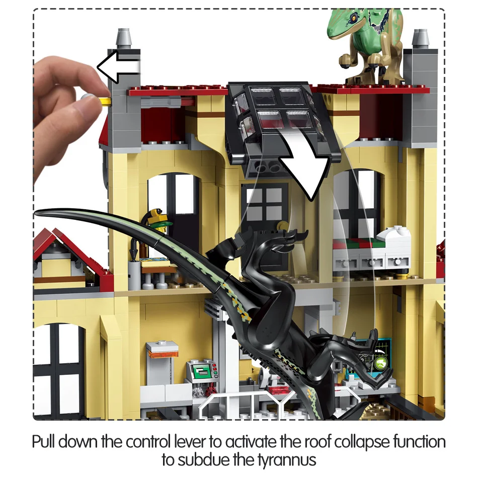 Технические строительные блоки мир Юрского периода фильм 2 совместимый динозавр
