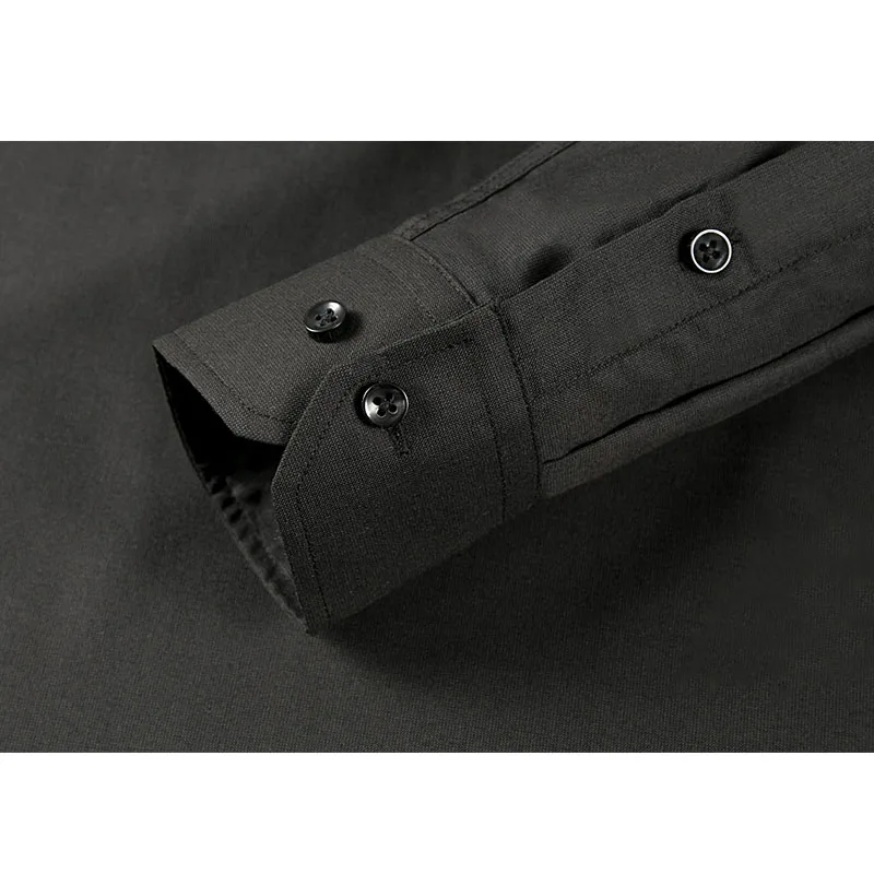 Men Shirt Classic Solid Color Cotton Long Sleeve Normal fit Fashion Business Casual Brand Clothing Social Comfortable Soft | Мужская