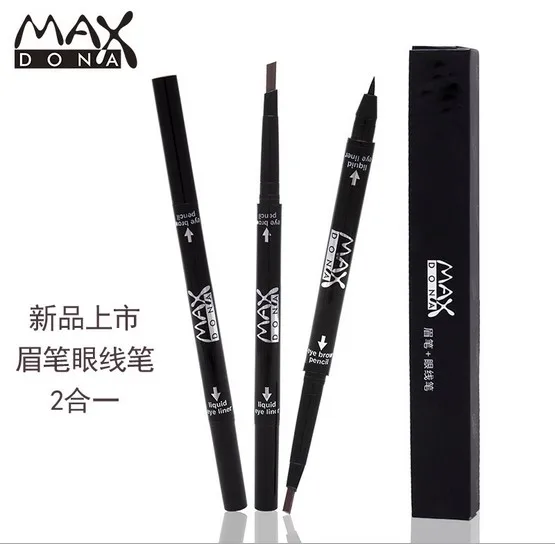 Карандаш для бровей и подводка глаз 2 в 1 водостойкая стойкая пудра макияж