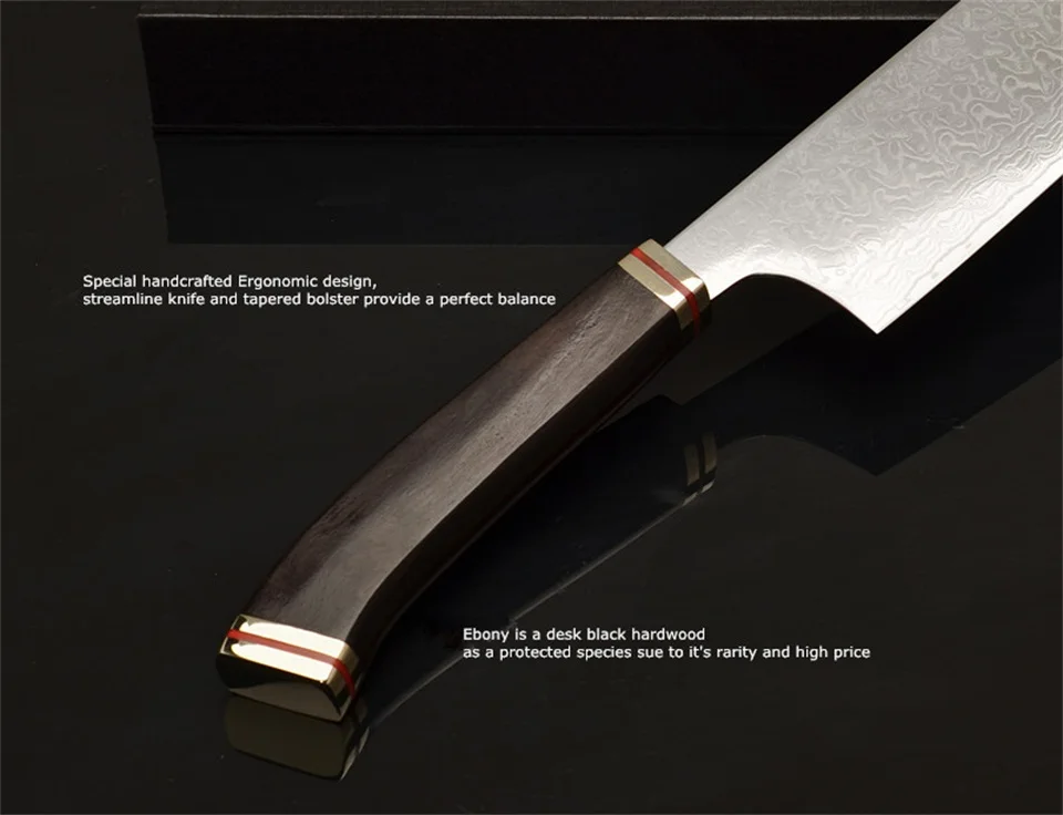 Профессиональный Gyuto дамасский молотый нож VG10 нож шеф-повара кухонный инструмент для приготовления пищи ресторан/отель замороженное мясо резак 46,2