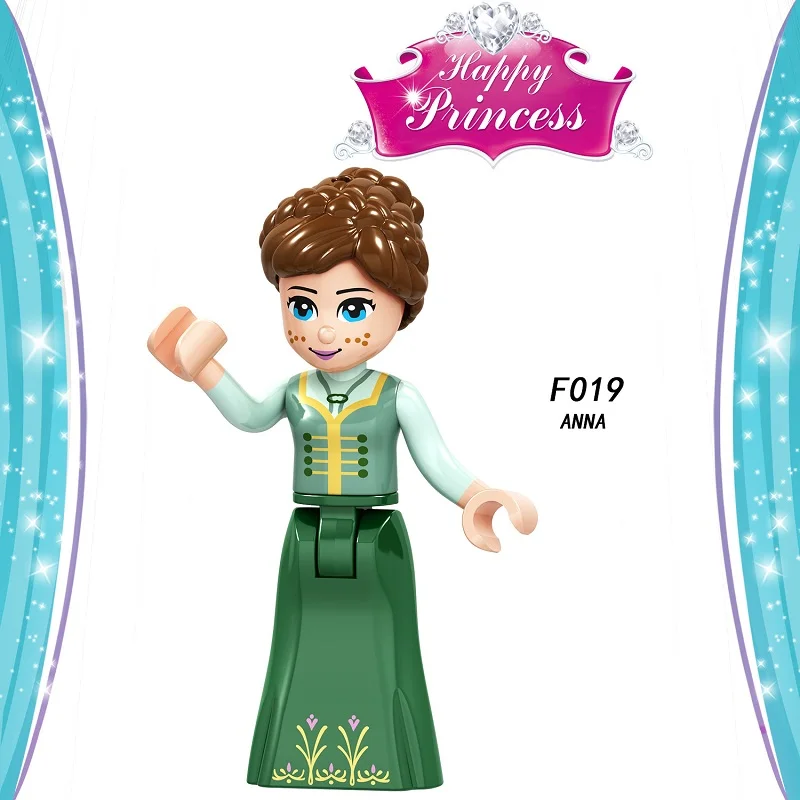 20 шт./лот Legoed сказочная принцесса девочка Анна Эльза Золушка eric Friend минифигурные