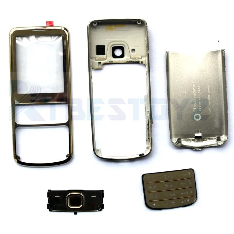 RTBESTOYZ полный корпус+ замена клавиатуры Ремонт Часть Для Nokia 6700C золото черный серебристый цвет