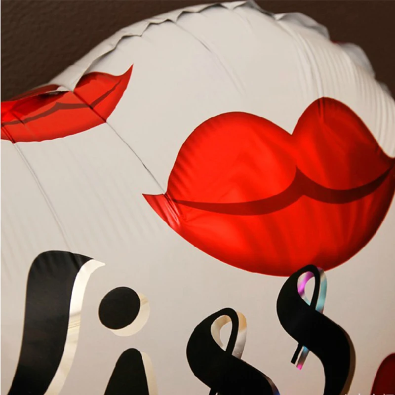 18 дюймов с надписью Kiss Me (Поцелуй воздушные шары из фольги Love Heart гелиевый воздух