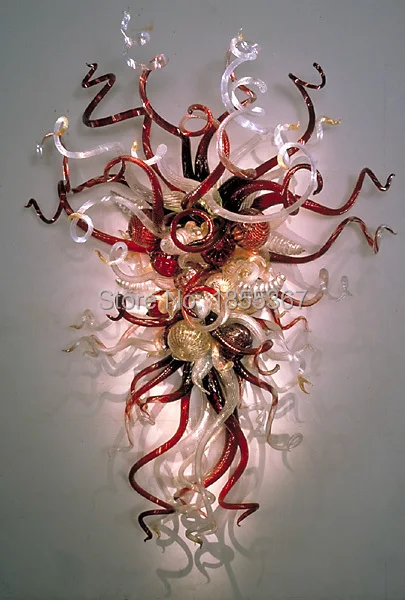 

Free Shipping Modern Hallway Decoration Multi Colored Blown Glass Wall Light