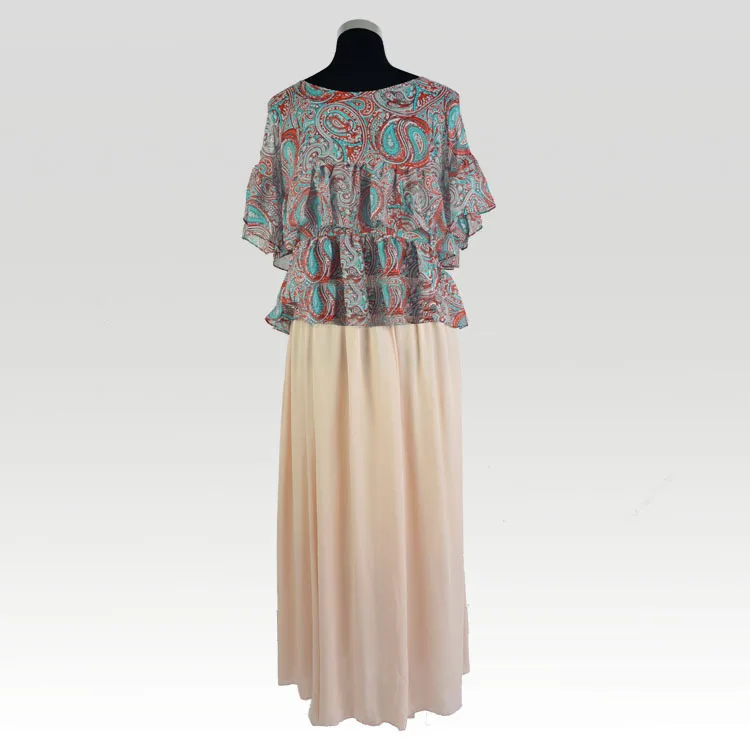 Длинная шелковая юбка шифоновая из 100% шелка тутового шелкопряда летняя модная