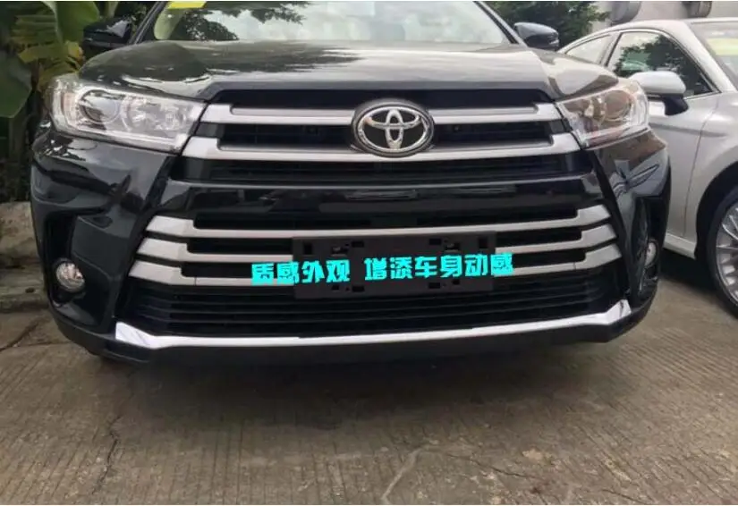 ABS хром защита переднего бампера Защитная крышка литья планки для 18 19 Toyota Highlander 2018