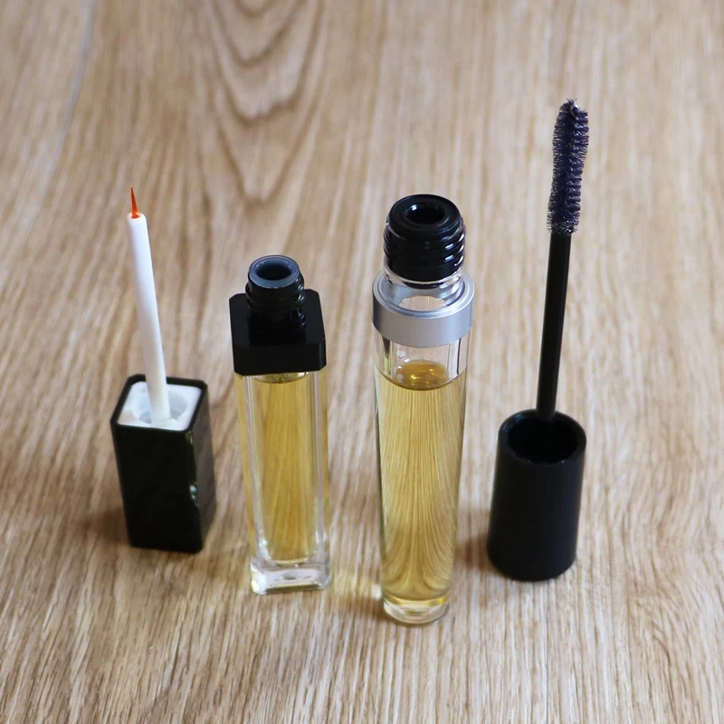1 Set 4 Pcs Reusable Empty Bottle Tube Container For Eyelash Growth Oil Mascara With Brush Home And Travel Diy T | Красота и здоровье