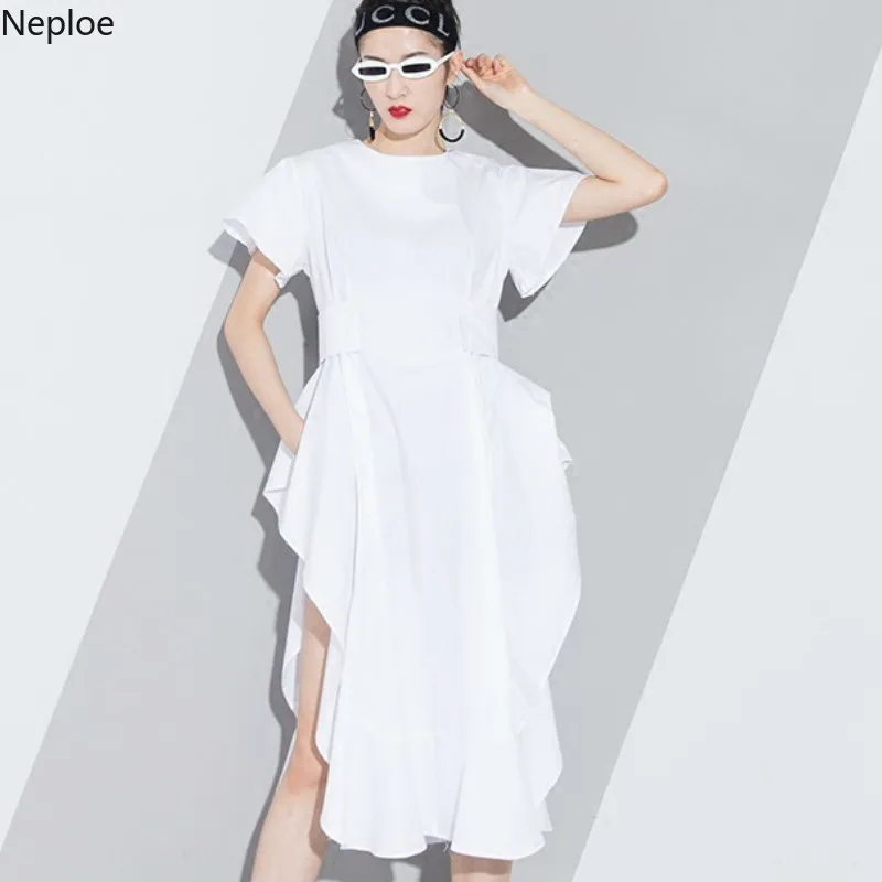 Neploe нерегулярные оборки лоскутное женское платье Лето 2019 Новое поступление О