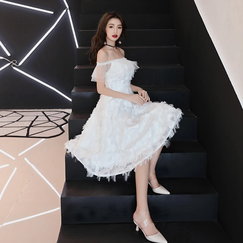 Женское вечернее платье Mori Girl белое для выпускного вечера TS761 2019|Платья бала| |