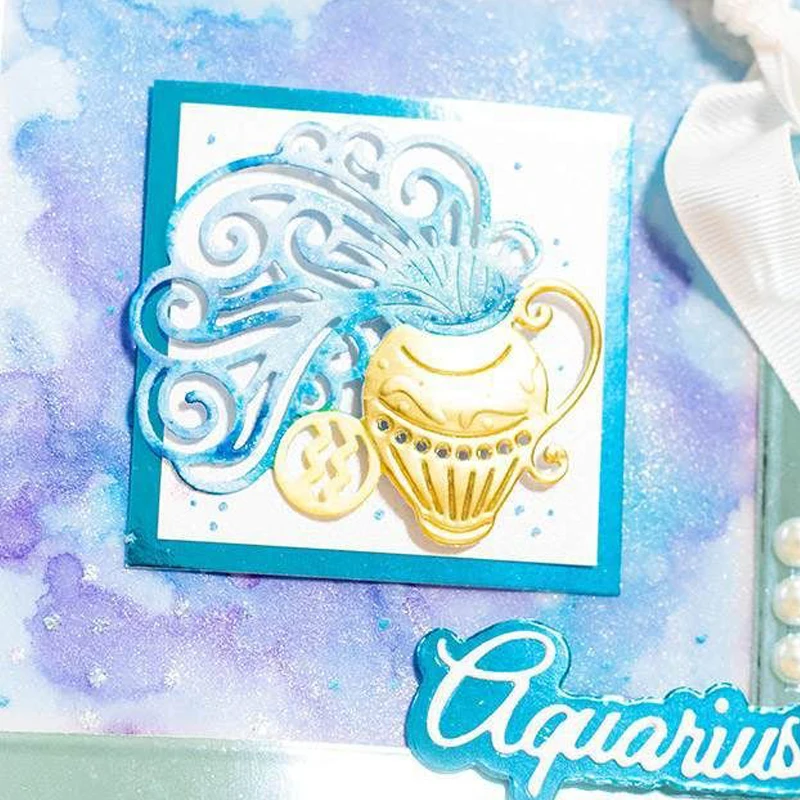 12 созвездий Дева Овен, Телец Близнецы Leo металлические режущие штампы для DIY скрапбукинга тиснение бумажные карты Ремесло Новинка
