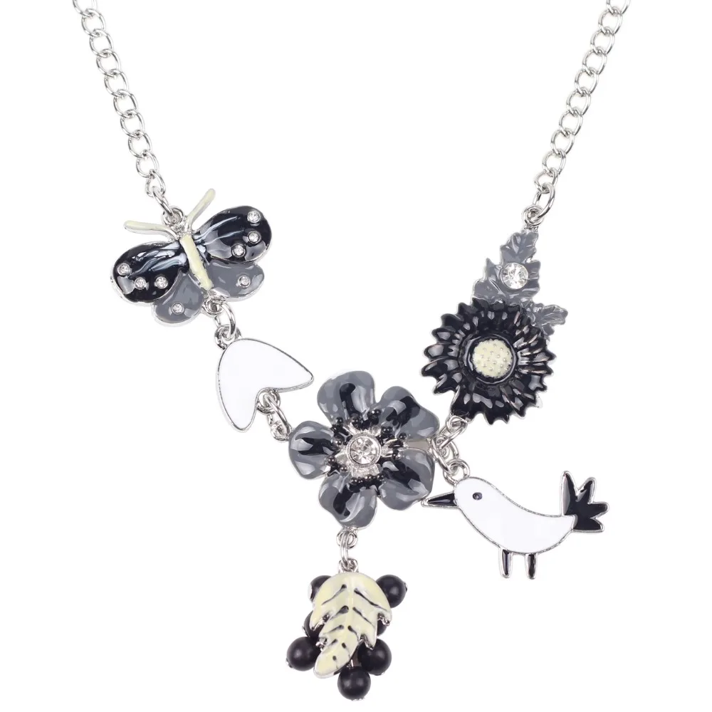 Женское ожерелье с подвеской в виде птицы цветка и бабочки|jewelry for women|statement chokerchain