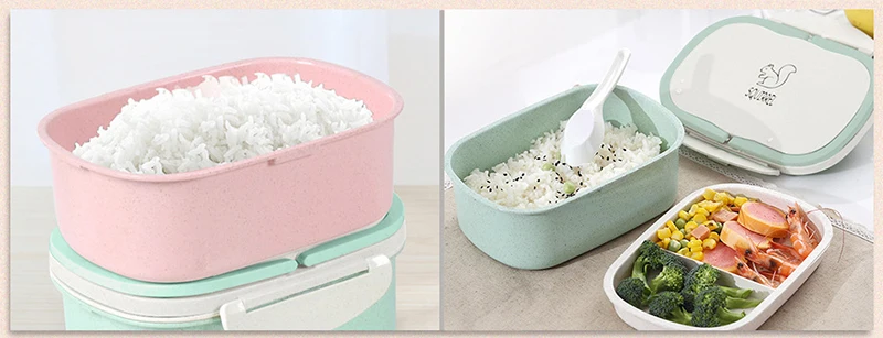 Многофункциональный Ланч-бокс с ручкой Bento box, двойной студенческий Ланч-бокс, коробки для пельменей, квадратный герметичный контейнер для еды Bento Box