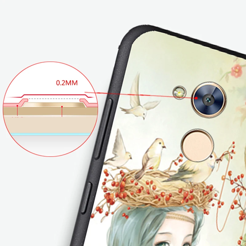 Чехол для Huawei honor 6a Оригинальный чехол чехол-сумка из кожи волка рыбы черепа Fundas