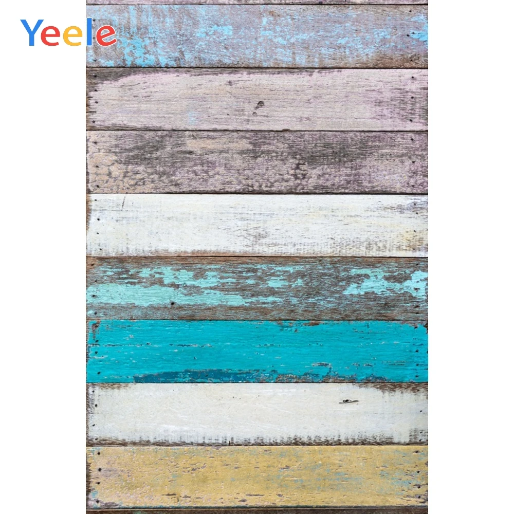 Yeele Colorful Wooden Board Plank Texture Portrait Photography Backgrounds Customized Photographic Backdrops for Photo Studio |