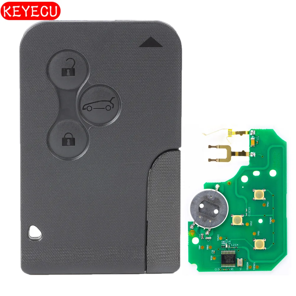 KEYECU 433 МГц PCF7947 дистанционный смарт ключ брелок 3 кнопки для Renault Megane Scenic Clio 2003
