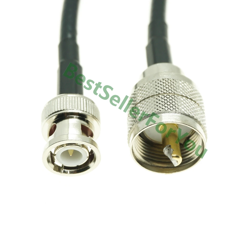 Кабель RG58 UHF PL 259 PL259 штекер к BNC прямой зажим перемычка|Соединители| |