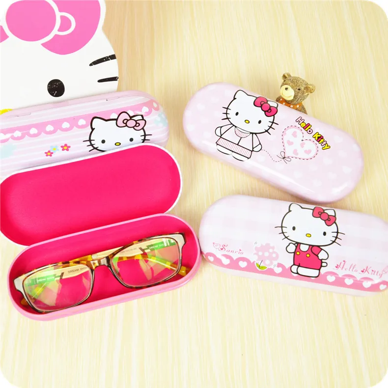 Новый KT металлический ящик для хранения косметики hello kitty канцелярский пенал