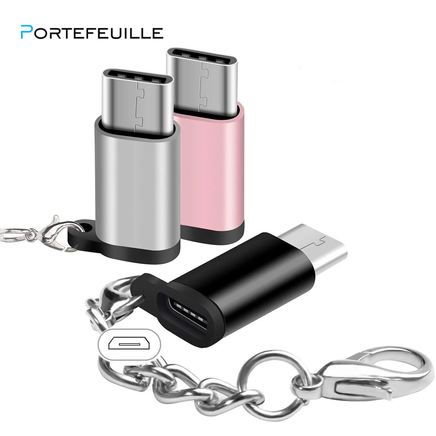Адаптер для зарядного устройства Protefeuille Micro USB к Type C Huawei P30 pro Samsung S8 S10 S9 Plus Xiaomi Redmi