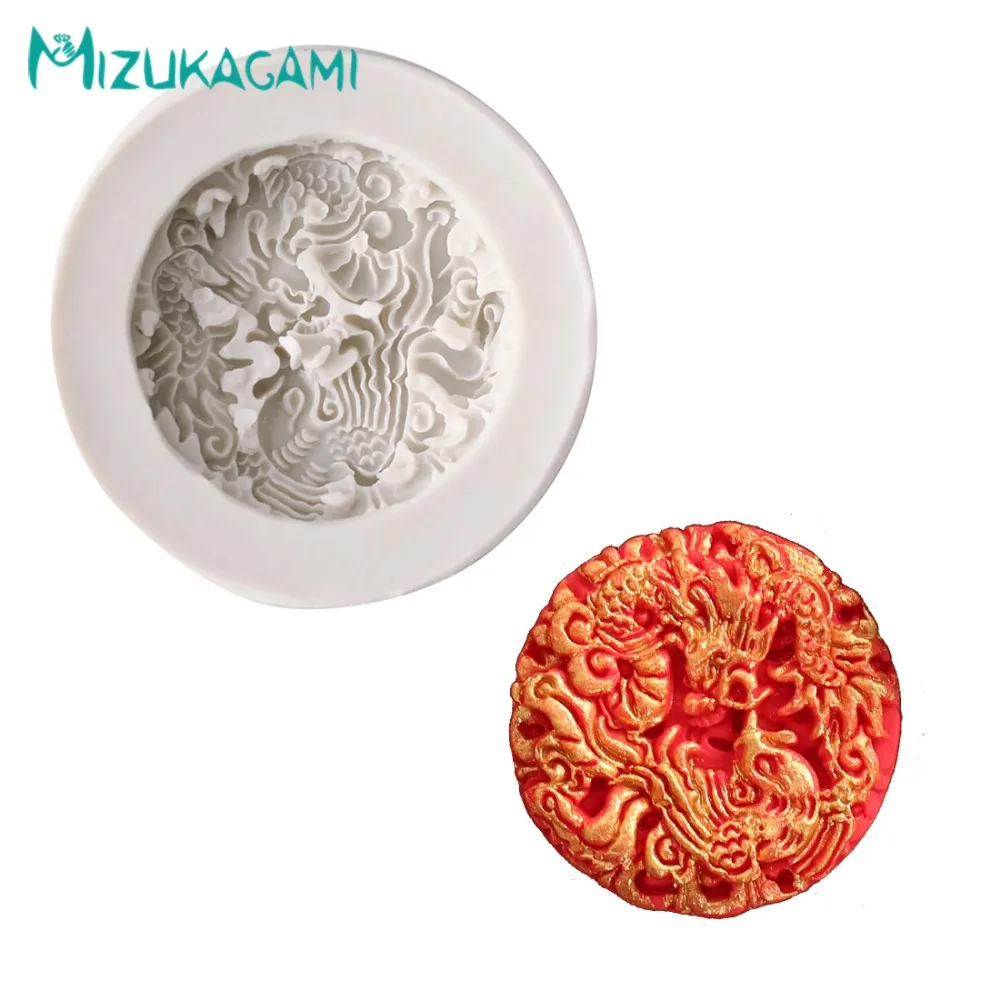 Chinese Dragon and Phoenix Styling Dessert Chocolate Mold Fondant Cake Decorating Baking Tools MJ-01316 | Дом и сад