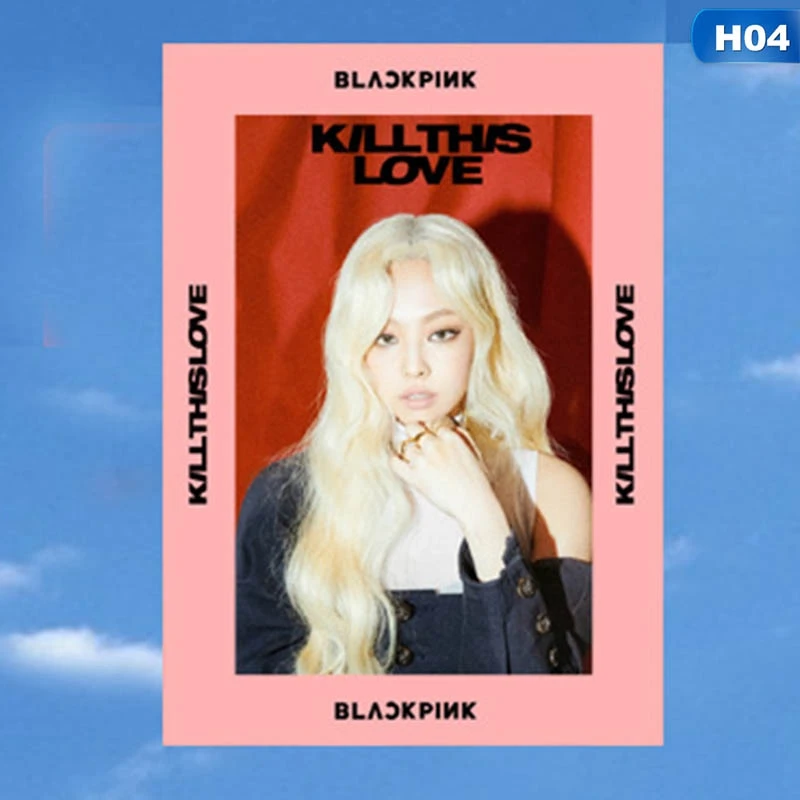 1 шт. Kpop Blackpink Kill This Love Photo Stikcy Card Дженни Лиза HD фотостудия наклейка альбом кристальная карта наклейка - Цвет: H04