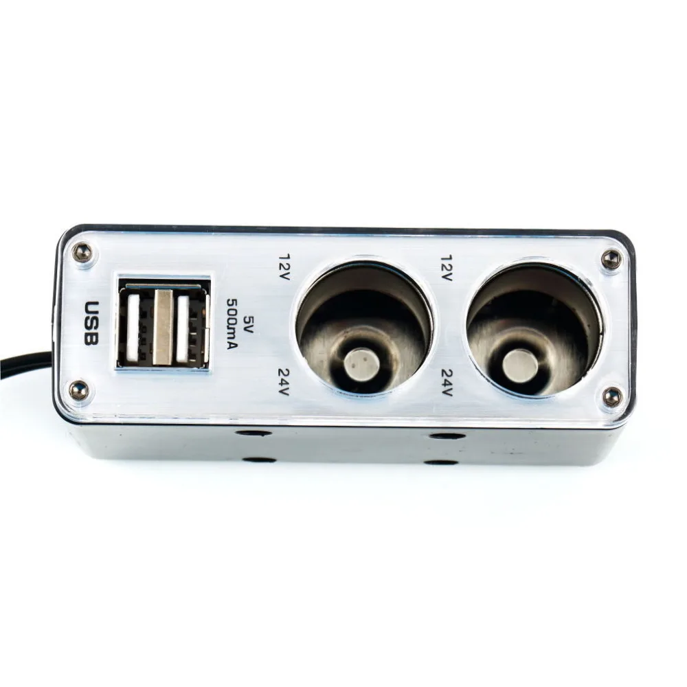 EE sup-порт двойной разъем 2-сторонний USB-порт Разветвитель Прикуривателя 12 В