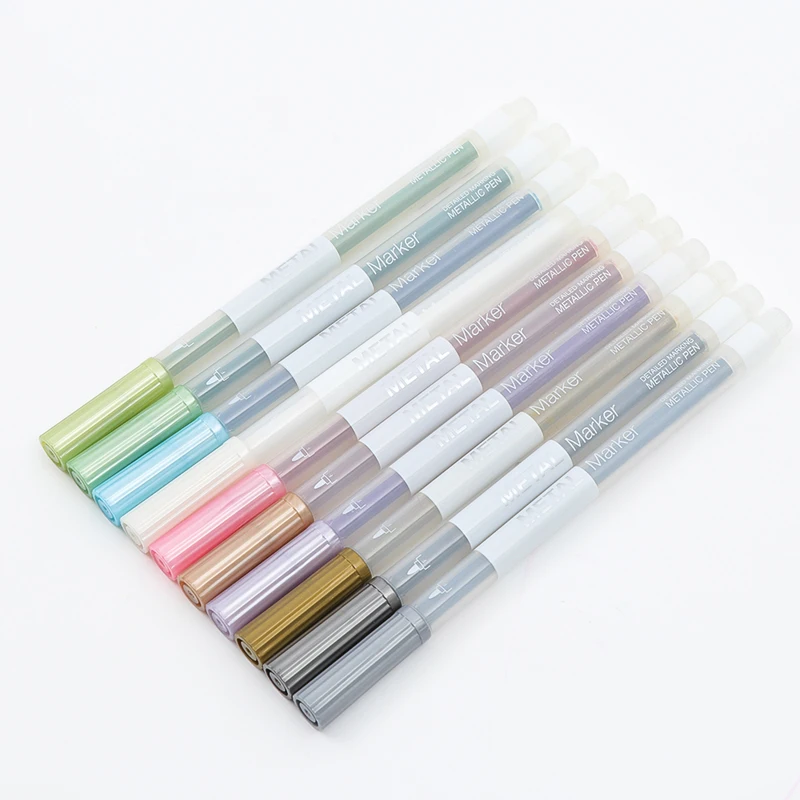 Newdoer металлические маркерные ручки для фотоальбома пулевые наконечники 1 0 мм 10