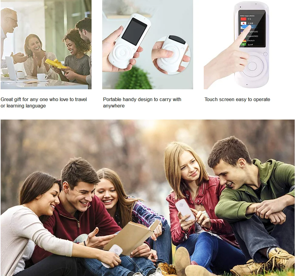 10pcs Voice translator 68 Languages English Japanese Korean French Russian German Chinese Spanish translation Travel translator
