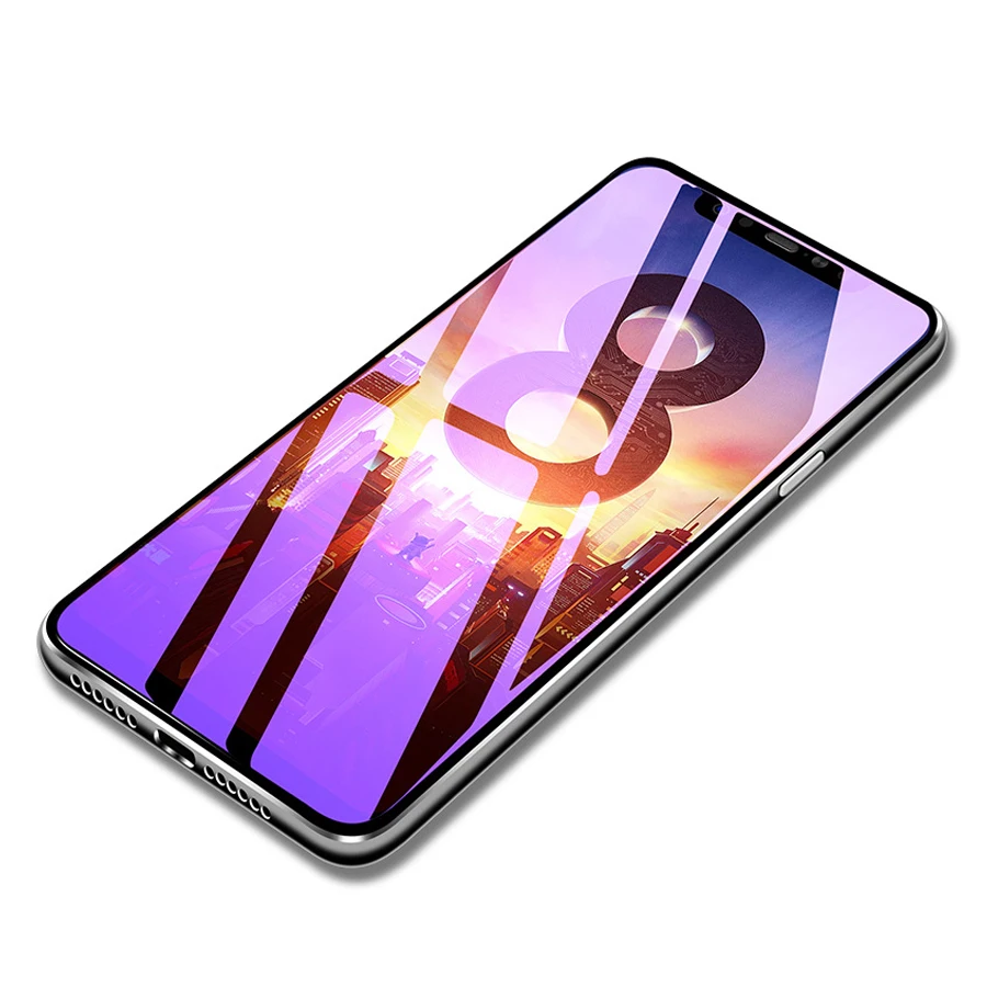 Для Xiaomi mi 6 8 9 для Red mi Note 7 Pro K20 F1 анти Blu-Ray анти-Фиолетовый УФ закаленный стеклянный экран Защитная пленка для телефона